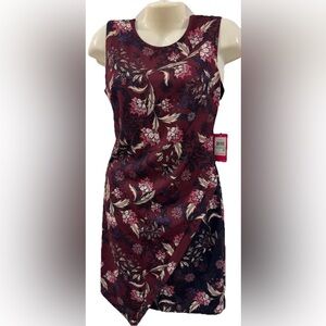 Vince Camuto Bodycon Sleeveless Dress in Burgundy and Purple Size 8 NWT